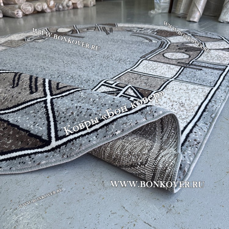 Ковер Коротковорсный Карпет Дизайн 21 Овал